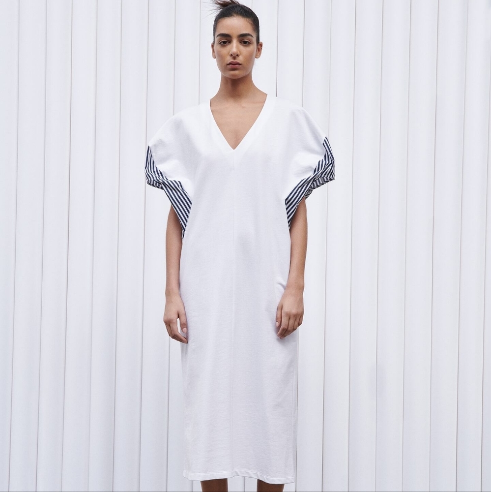 NWT Zara Combination Sleeve Dress L